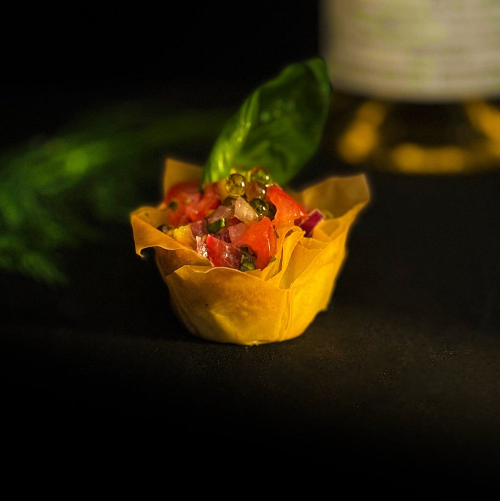 Bruschetta Cups (8pc) - Premium Canapés - yacht2yacht.delivery - Yacht Catering - Yacht Delivery - Yacht Charter Mallorca