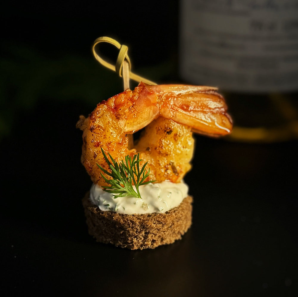 Shrimp Bite (8pc) - Premium Canapés - yacht2yacht.delivery - Yacht Catering - Yacht Delivery - Yacht Charter Mallorca